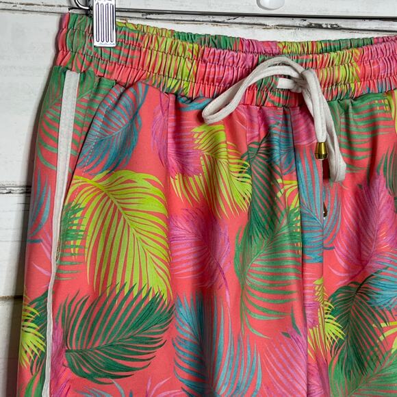 Jess Lea Tropical Print Activewear Shorts Pink Size Large - Picture 7 of 8